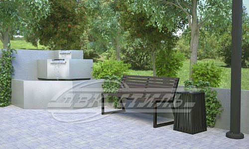 Скамейка стальная «Ман».  �6